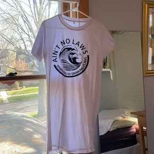 T Shirt Dress - White Claw